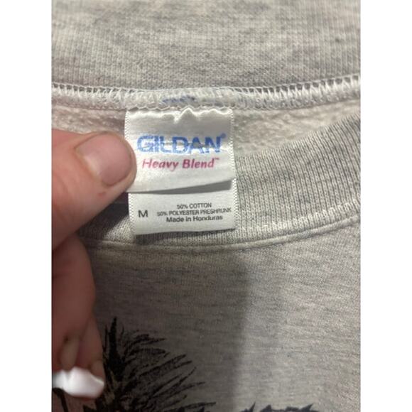 Vintage Crewneck Cartoon Cat Stressed Out Sweatshirt Gray Pink Medium 80s 90s - Picture 4 of 7